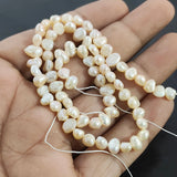 High-quality Freshwater Pearl Beads with natural shine and smooth texture. Perfect for necklaces, bracelets, and premium jewelry making. Ideal for designers and DIY creators. 5~6mm Approximately size Sold Per Line, About 65~70 Beads