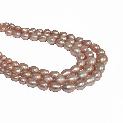 High-quality Freshwater Pearl Beads with natural shine and smooth texture. Perfect for necklaces, bracelets, and premium jewelry making. Ideal for designers and DIY creators.  Approximately size Sold Per Line, About   Beads