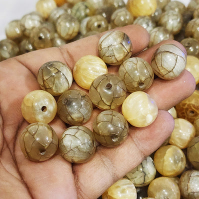 20 Pcs Mix  Pack Size about 16-18 mm Resin Beads Crackle