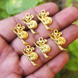 20 PIECES PACK' 21 MM' GOLD OXIDIZED CLIMBING PANDA CHARMS
