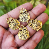 10 PIECES PACK' GOLD OXIDIZED' 29 MM' GIFT HAMPER CHARMS