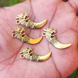 10 PIECES PACK OF DRAGON DAGGER ' 29 MM' GOLD OXIDIZED