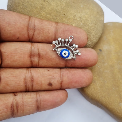6 PIECES PACK' Evil Eye Charms stone inlay best for minimalist jewelry making