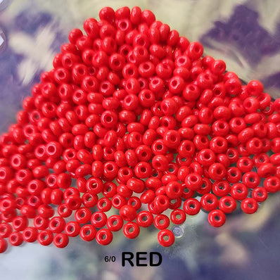 25 GRAM BAG 6/0 SIZE ABOUT 4 MM CZECHOSLOVAKIA BEAD IMPORTED