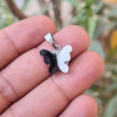 5 PIECES PACK' 14x16 MM APPROX SILVER POLISHED BUTTERFLY CHARMS