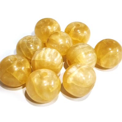 10 Pcs Pack Size about 14mm Round Resin Beads Crackle