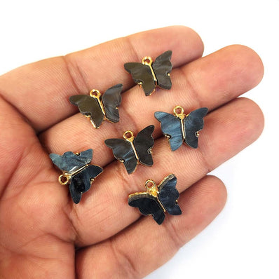 4 PIECES PACK' 11X15 MM' RESIN BUTTERFLY CHARMS