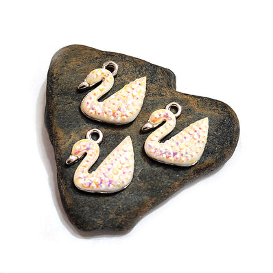 5 PIECES PACK' 13X14 MM' DUCK ENAMEL/RESIN CHARMS
