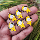 4 PIECES PACK' 22x14 MM' ENAMEL TEDDY CHARMS
