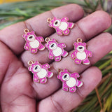 4 PIECES PACK' 18X15 MM' ENAMEL TEDDY CHARMS