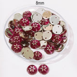 50 Gram Pack, 8mm Acrylic Rhinestone 2 Hole Sew On Stones