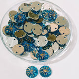 50 Gram Pack, 8mm Acrylic Rhinestone 2 Hole Sew On Stones