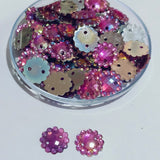 50grams pack, 10mm Acrylic Rhinestone 2 Hole Sew On Stones  Flower Design