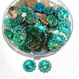 50grams pack, 10mm Acrylic Rhinestone 2 Hole Sew On Stones  Flower Design