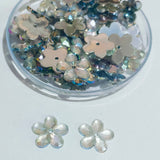 50grams pack, Acrylic Rhinestone Flower Shape Flatback – 11mm  Colors Available, High Shine Crystal Finish