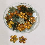 50grams pack, Acrylic Rhinestone Flower Shape Flatback – 11mm  Colors Available, High Shine Crystal Finish