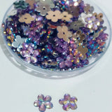 50grams pack, Acrylic Rhinestone Flower Shape Flatback – 11mm  Colors Available, High Shine Crystal Finish
