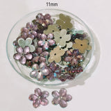 50grams pack, Acrylic Rhinestone Flower Shape Flatback – 11mm  Colors Available, High Shine Crystal Finish