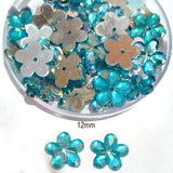 50grams pack, Acrylic Rhinestone Flower Shape Flatback – 11mm  Colors Available, High Shine Crystal Finish