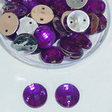 Pack of 50 grams, Acrylic Rhinestone Round Shape Sew-On – 10mm e Faceted Crystal Look
