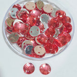 Pack of 50 grams, Acrylic Rhinestone Round Shape Sew-On – 8mm e Faceted Crystal Look