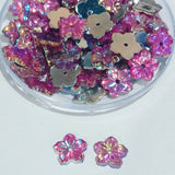 Pack of 50 grams, Acrylic Rhinestone Flower Shape Sew-On – 9mm e Faceted Crystal Look