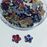 Pack of 50 grams, Acrylic Rhinestone Flower Shape Sew-On – 9mm e Faceted Crystal Look