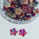 Pack of 50 grams, Acrylic Rhinestone Flower Shape Sew-On – 9mm e Faceted Crystal Look