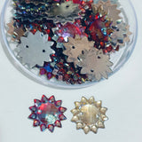 Pack of 50 grams, Acrylic Rhinestone Round shape Dotted Shape Sew-On – 13mm Crystal Look