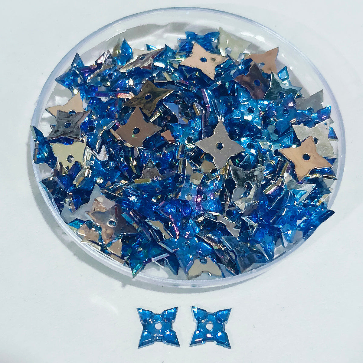 Pack of 50 grams, Acrylic Rhinestone Star shape Sew-On –6mm Crystal Look