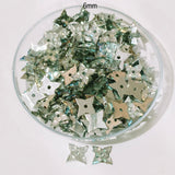 Pack of 50 grams, Acrylic Rhinestone Star shape Sew-On –6mm Crystal Look