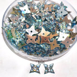Pack of 50 grams, Acrylic Rhinestone Star shape Sew-On –6mm Crystal Look