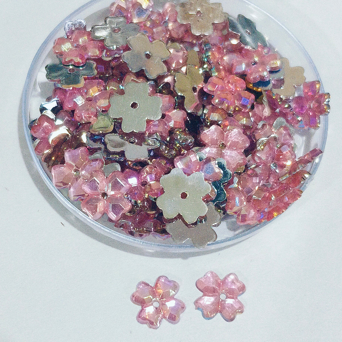 Pack of 50 grams, Acrylic Rhinestone Star shape Sew-On –6mm Crystal Look