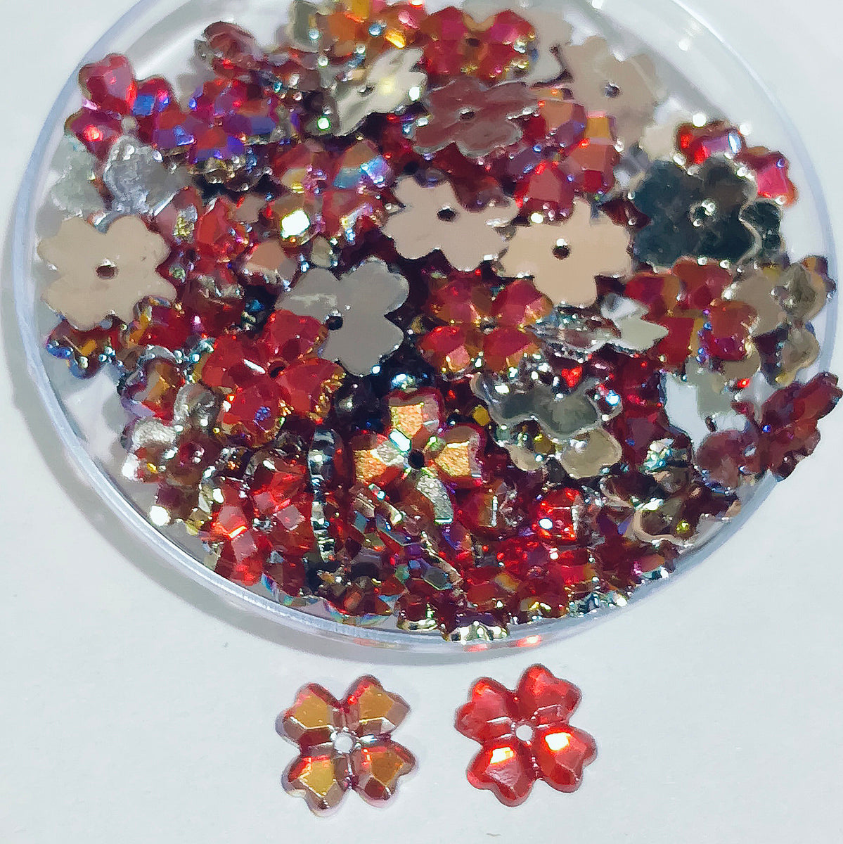 Pack of 50 grams, Acrylic Rhinestone Star shape Sew-On –6mm Crystal Look