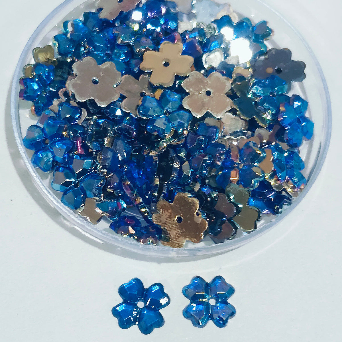 Pack of 50 grams, Acrylic Rhinestone Star shape Sew-On –6mm Crystal Look