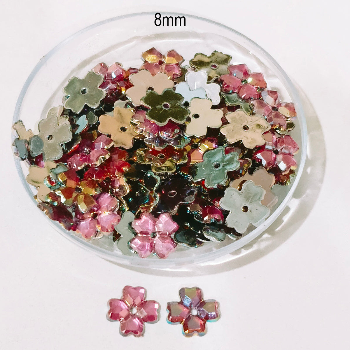 Pack of 50 grams, Acrylic Rhinestone Star shape Sew-On –6mm Crystal Look