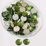 Pack of 50 grams, Acrylic Rhinestone Round Shape Sew-On – 8mm e Faceted Crystal Look