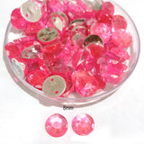Pack of 50 grams, Acrylic Rhinestone Round Shape Sew-On – 8mm e Faceted Crystal Look