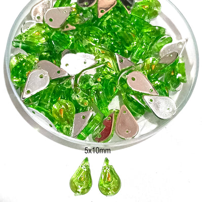 Pack of 50 grams, Acrylic Rhinestone Drop shape Sew-On – 5x10mm Crystal Look
