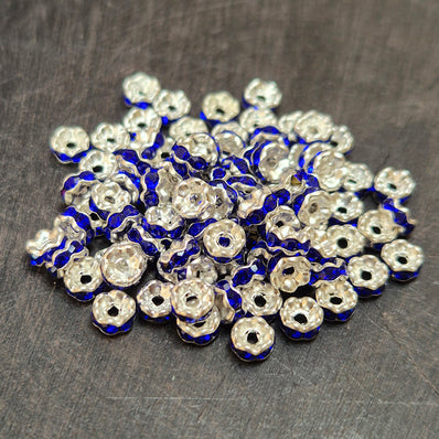 100 PIECES PACK' RHINESTONE BEADS SPACER SIZE 4 MM SPACER BEADS CRYSTAL