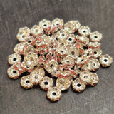 50 PIECES PACK' RHINESTONE BEADS SPACER SIZE 6 MM SPACER BEADS CRYSTAL