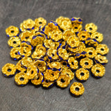 50 PIECES PACK' RHINESTONE BEADS SPACER SIZE 6 MM SPACER BEADS CRYSTAL