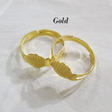 5 Pieces Lots Golden Plated Ring Blanks Adjustable (free size) 10mm Flat Pad Handmade Finger Rings Findings DIY Supplies Pad for Jewelry Making