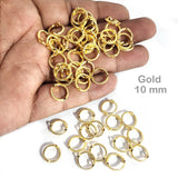 20 PIECES PACK 10.3MM GOLD COLOR ALLOY BEADS RINGS SPACER CHARMS