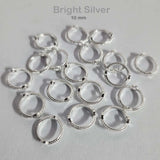 20 PIECES PACK 10.3mm SILVER COLOR ALLOY BEADS RINGS SPACER CHARM