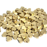 50 PIECES PACK'6x5 MM APPROX SIZE, DOKRA BRASS HEART SHAPE BEADS FOR TRIBAL JEWELLERY FISHING LURE TRIBES BEADS SOLID RAW BRASS