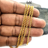 2 PIECES LONG CUT OF 75-80 CM. Anti Tarnish Chain for Jewelry Making