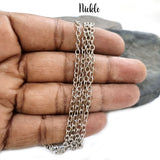 2 PIECES LONG CUT OF 75-80 CM. Anti Tarnish Chain for Jewelry Making