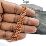 2 PIECES LONG CUT OF 75-80 CM. Anti Tarnish Chain for Jewelry Making