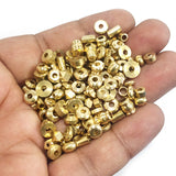 100 PIECES MIX PACK' SIZE APPROX' 3-7 MM OF ASSORTED SOLID BRASS DOKRA BEADS